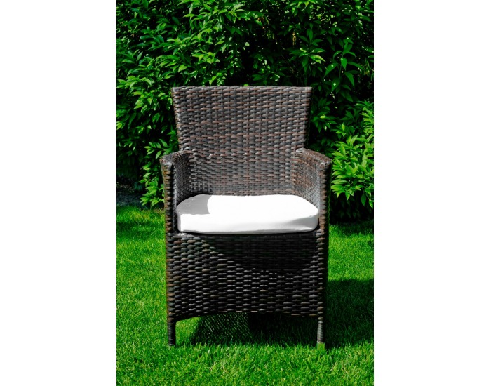 Záhradné kreslo z umelého ratanu Capitale - hnedá