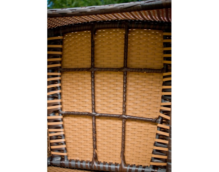 Záhradné kreslo z umelého ratanu Capitale - hnedá