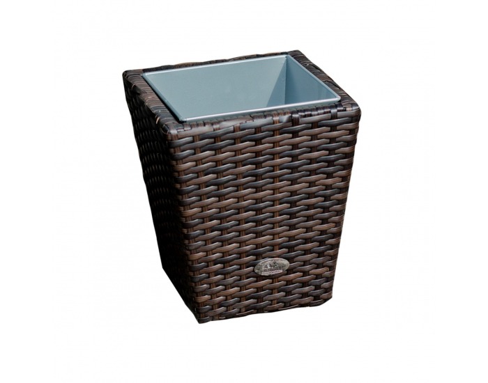 Záhradný kvetináč z umelého ratanu Dijon - hnedá