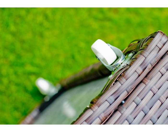 Záhradná truhlica z umelého ratanu Gardebo - hnedá