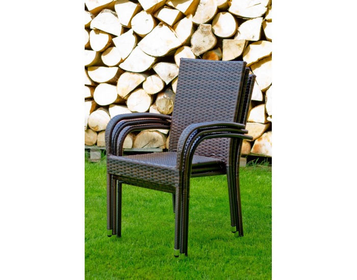 Záhradný set z umelého ratanu Piccolo - hnedá / svetlohnedá