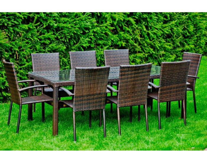 Záhradné kreslo z umelého ratanu Sottile - hnedá