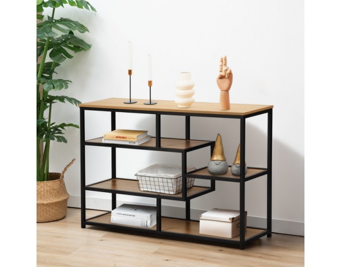 Regál Bilote New Typ 2 - čierna / dub