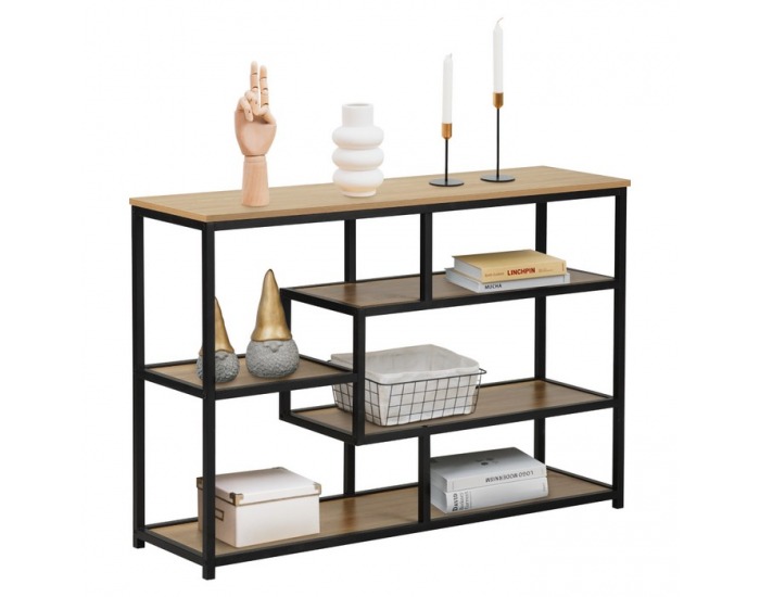 Regál Bilote New Typ 2 - čierna / dub