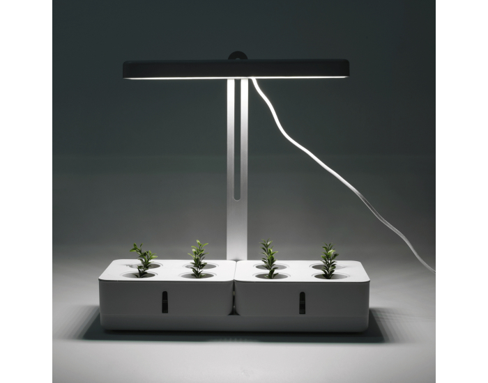 Inteligentný kvetináč s LED osvetlením Bior - biela