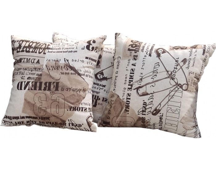 Vankúš (2 ks) Polly - hnedý vzor