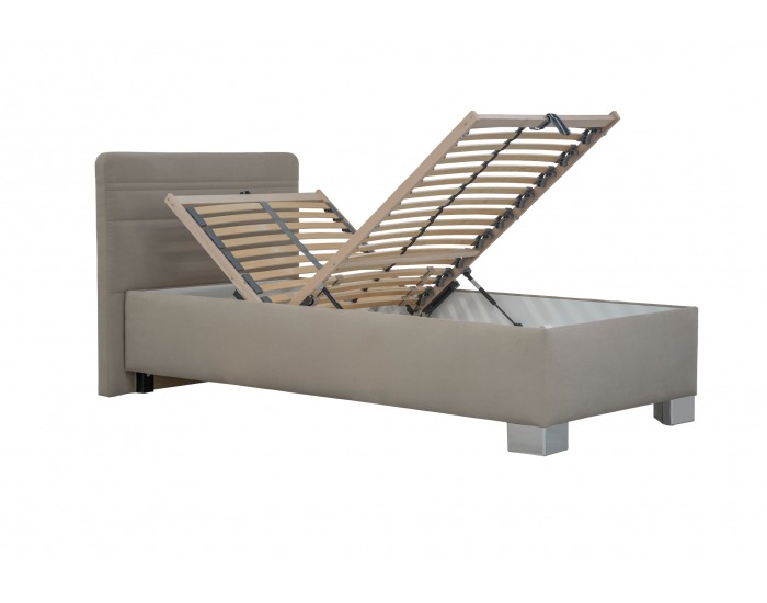 Čalúnená manželská posteľ s roštom Sendy 140 - béžová