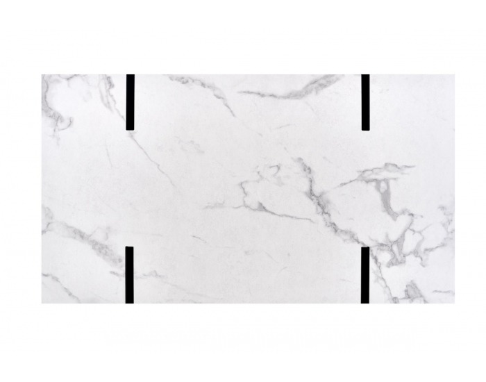 Konferenčný stolík Blanca - biely mramor / čierna