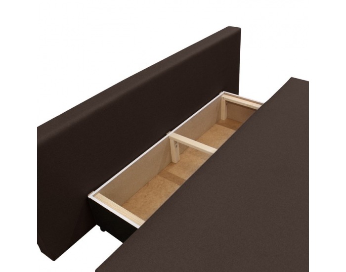 Rozkladacia pohovka s úložným priestorom Blum - hnedá