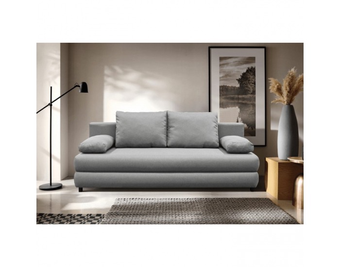 Rozkladacia pohovka s úložným priestorom Blum - sivá