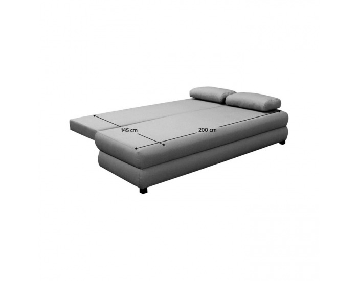 Rozkladacia pohovka s úložným priestorom Blum - sivá