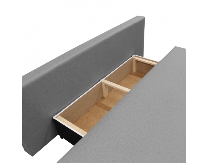 Rozkladacia pohovka s úložným priestorom Blum - sivá