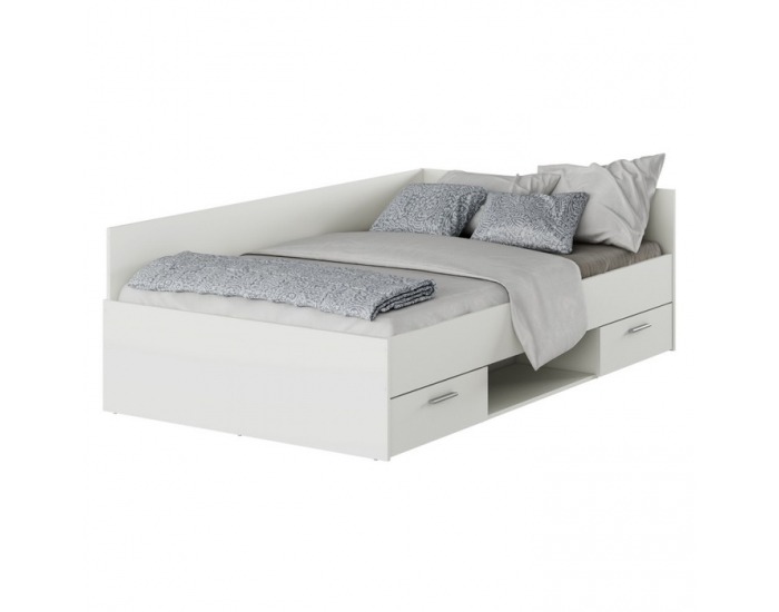 Posteľový rám s úložným priestorom Boat 120 - biela