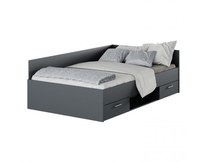 Posteľový rám s úložným priestorom Boat 120 - grafit