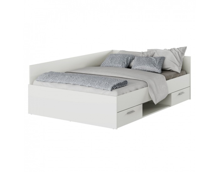 Posteľový rám s úložným priestorom Boat 140 - biela