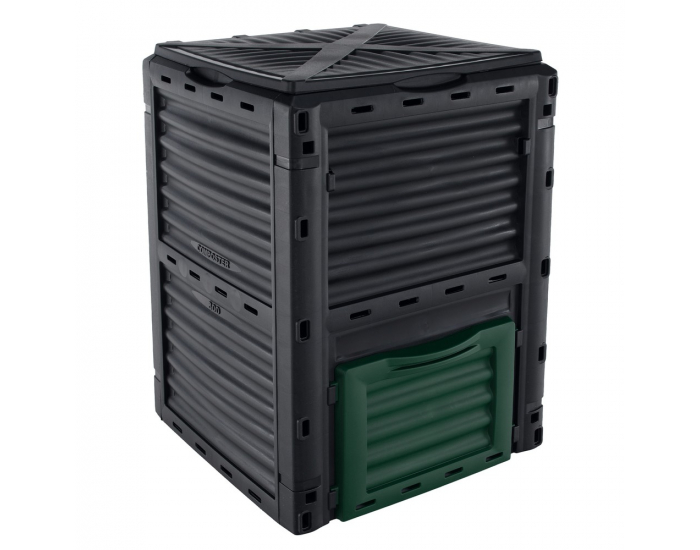 Záhradný kompostér Bobs 300 l - čierna / zelená