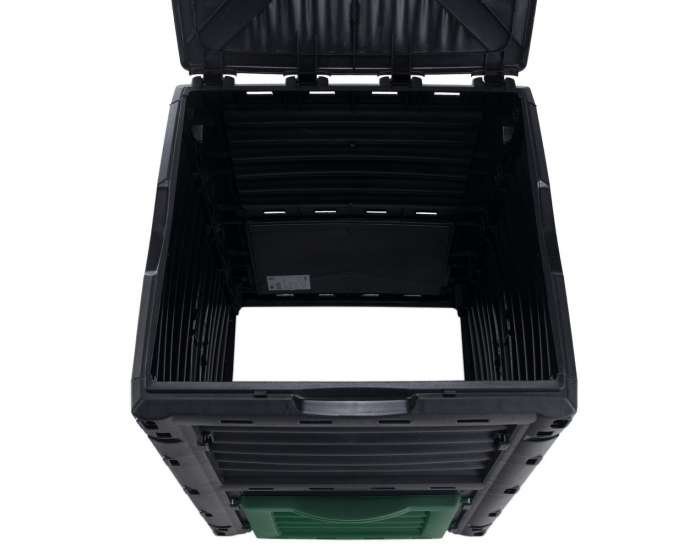 Záhradný kompostér Bobs 300 l - čierna / zelená
