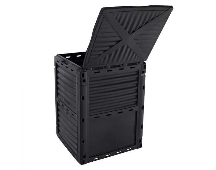 Záhradný kompostér Bobs 300 l - čierna / zelená