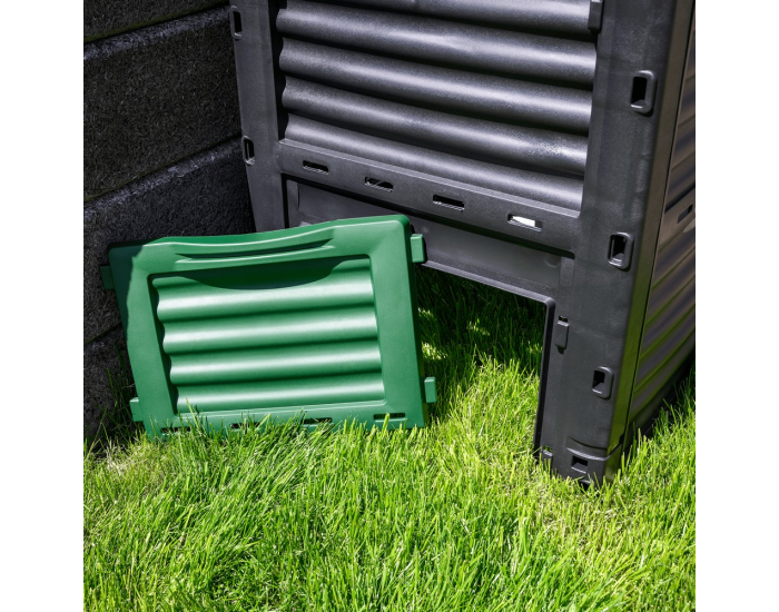 Záhradný kompostér Bobs 300 l - čierna / zelená