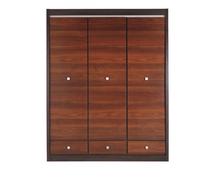 Šatníková skriňa Forrest FR 10 3D - dub milano / orech tmavý