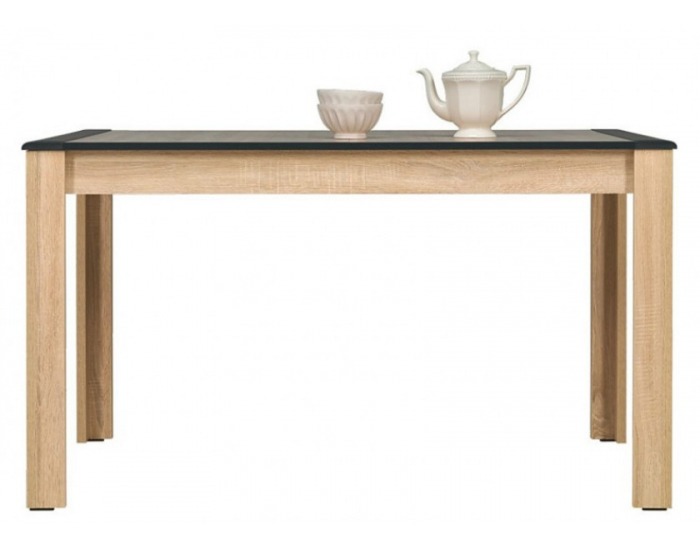 Rozkladací jedálenský stôl Naomi NA 12 - dub sonoma / biela / grafit