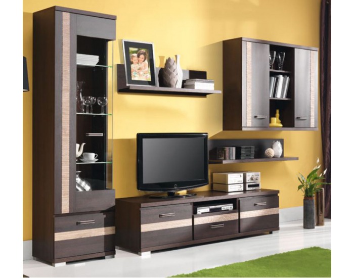 Vitrína Orest C OR 10 - sonoma tmavá / sonoma truffle