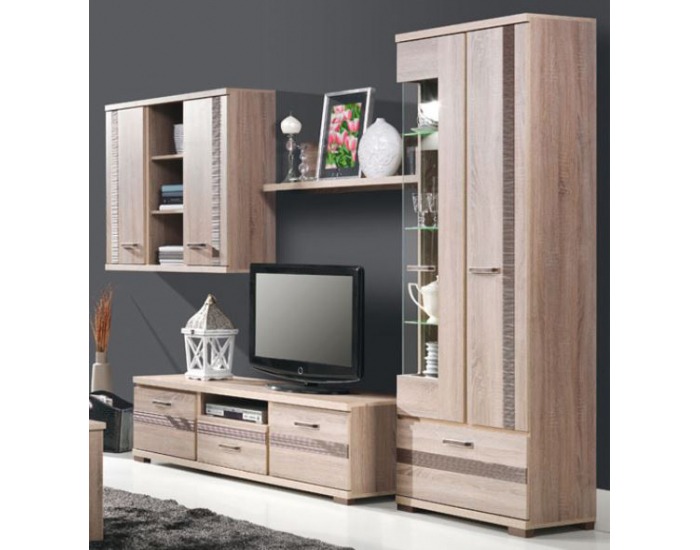 Obývacia stena Orest C - sonoma truffle / sonoma tmavá