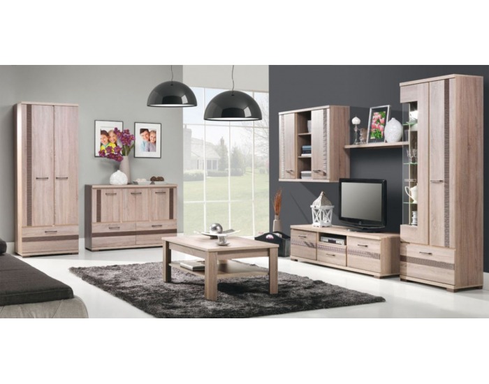 Obývacia stena Orest C - sonoma truffle / sonoma tmavá