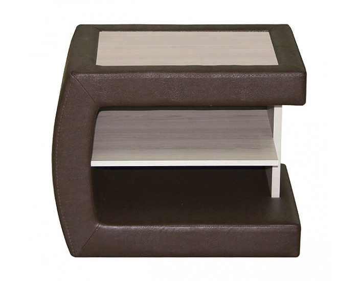 Čalúnený nočný stolík Spa - tuja / platan monaco