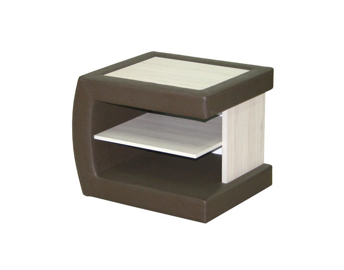 Čalúnený nočný stolík Spa - tuja / platan monaco