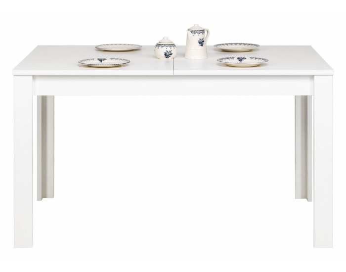 Rozkladací jedálenský stôl White WH 11 - biela / biely mat