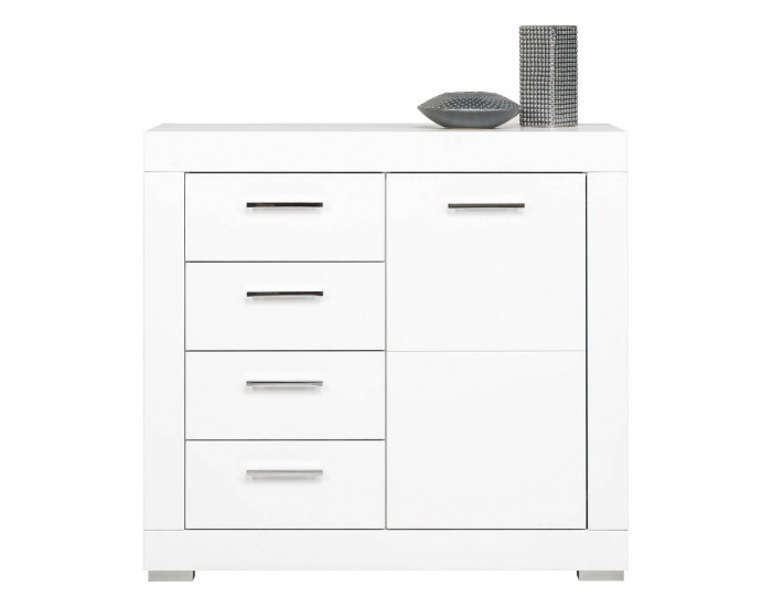 Dvojdielna komoda White WH 2 - biela / biely mat