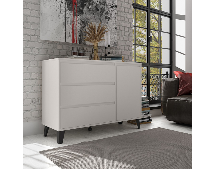 Jednodverová komoda so zásuvkou Bogan 1D3S - kašmír