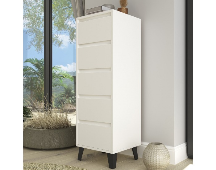 Zásuvková komoda Bogan 5S/40 - biela