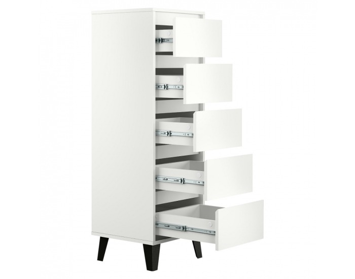 Zásuvková komoda Bogan 5S/40 - biela