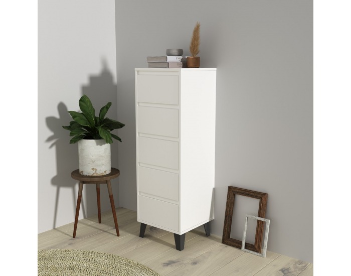 Zásuvková komoda Bogan 5S/40 - biela