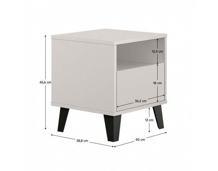 Nočný stolík Bogan New 1S - kašmír