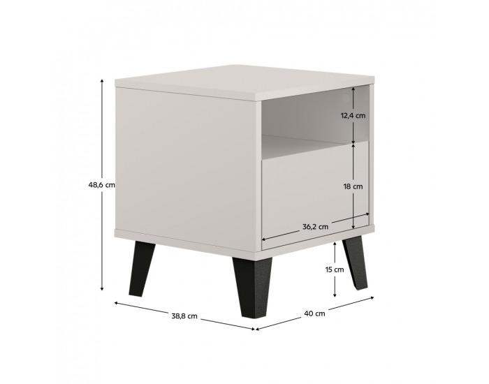 Nočný stolík Bogan Uno 1S - kašmír