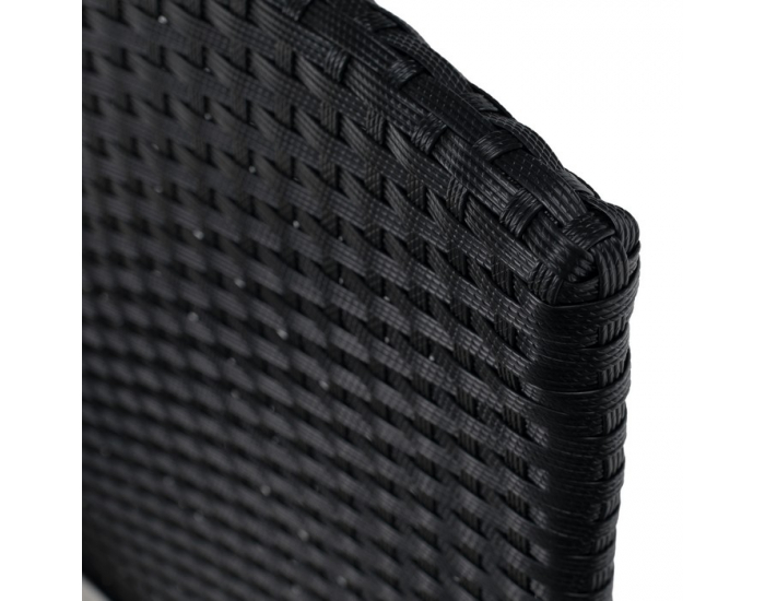 Záhradný nábytok z umelého ratanu Bogart - čierna / krémová / prírodná