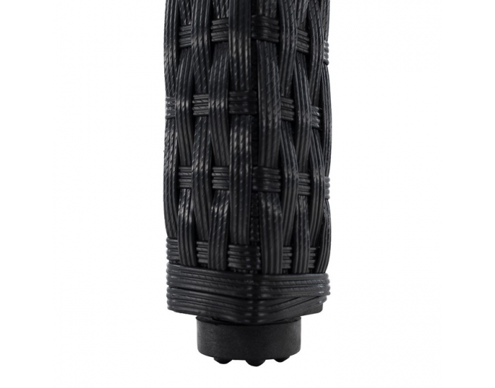 Záhradný nábytok z umelého ratanu Bogart - čierna / krémová / prírodná