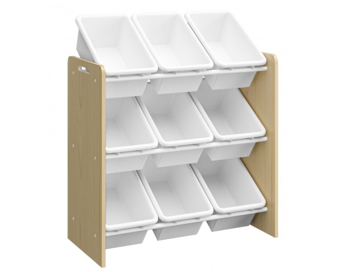 Organizér na hračky Bois - prírodná / biela