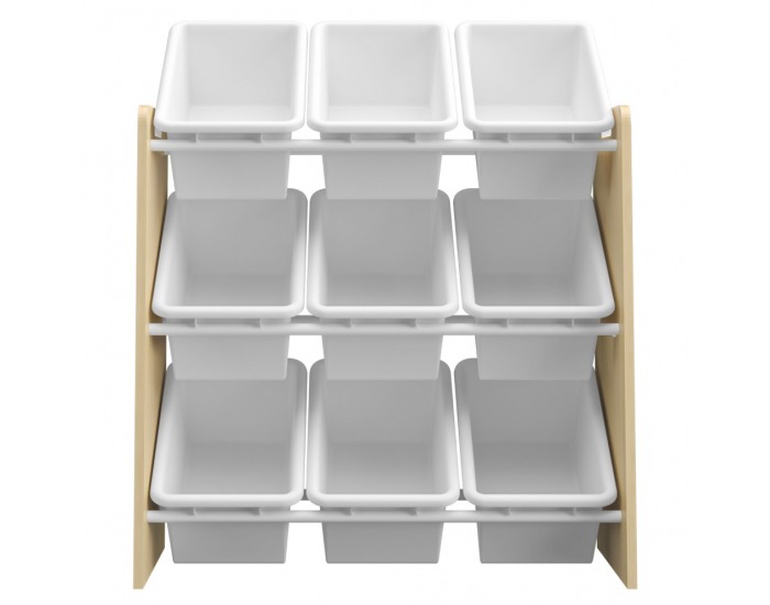 Organizér na hračky Bois - prírodná / biela