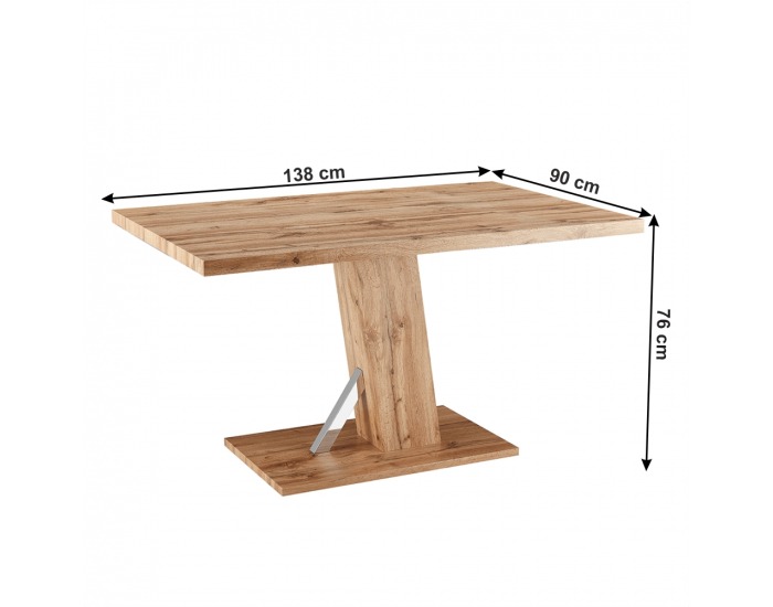 Jedálenský stôl Bolast 138x90 cm - dub wotan