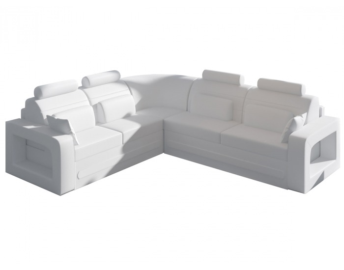 Rohová sedačka s rozkladom a úložným priestorom Bolzano L - biela