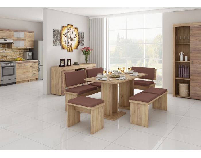 Jedálenský stôl Bond BON-04 - craft zlatý