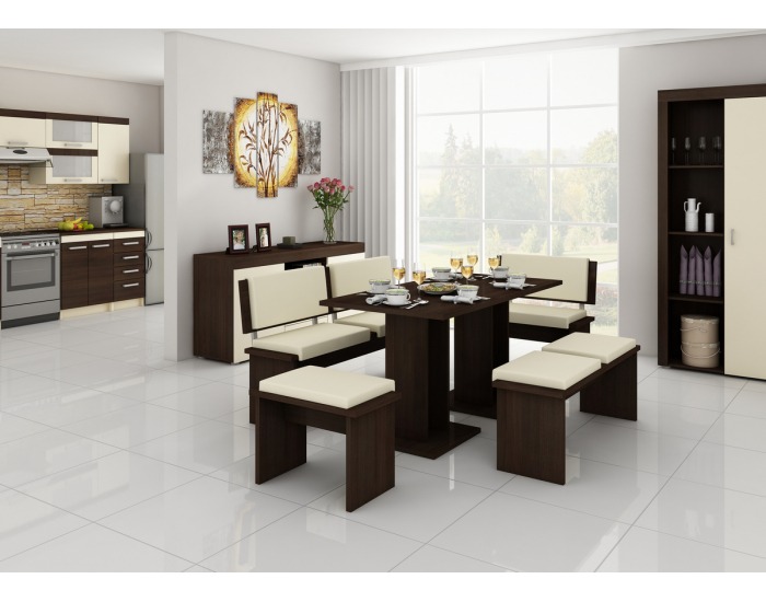 Jedálenský stôl Bond BON-04 - sonoma tmavá