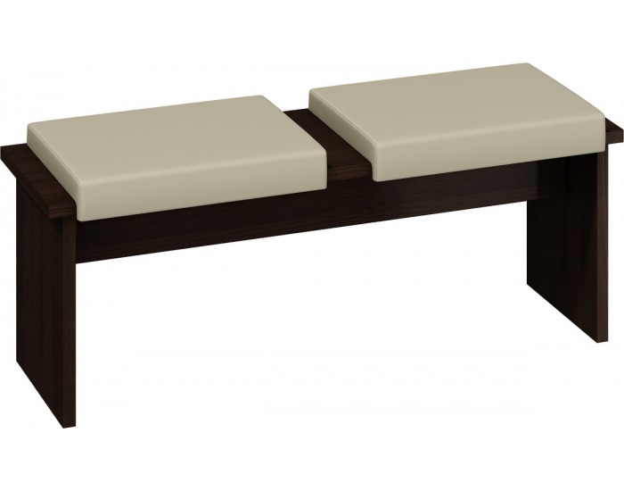 Taburetka Bond BON-05 - sonoma tmavá / béžová ekokoža