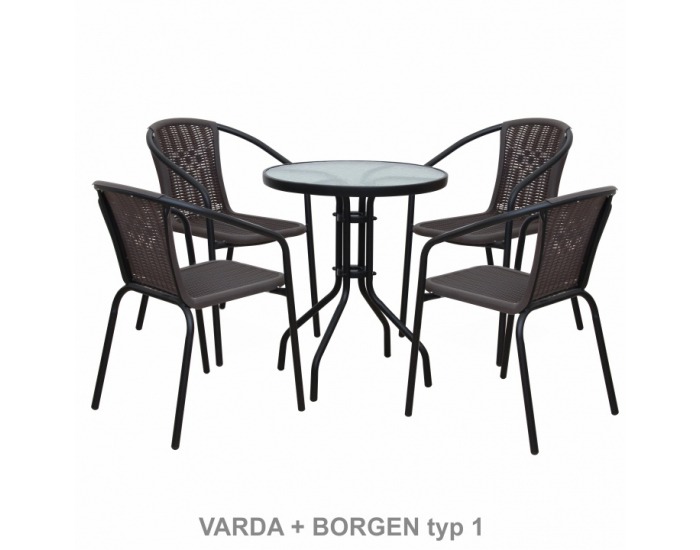 Záhradný stolík Borgen Typ 1 - čierna