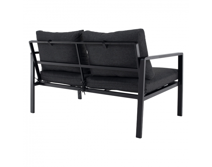 Záhradný set Borik - čierna / sivá 