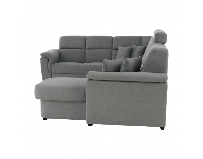 Rohová sedačka U s rozkladom a úložným priestorom Born U P - sivá